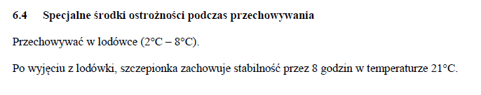 zalecenia producenta boostrix